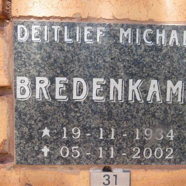 BREDENKAMP Deitlief Michael 1934-2002