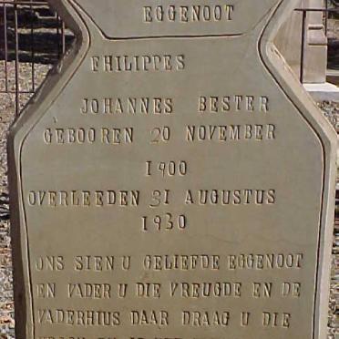 BESTER Fhilippes Johannes 1900-1930