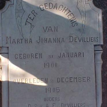 VILLIERS Martha Johanna, de 1900-1905