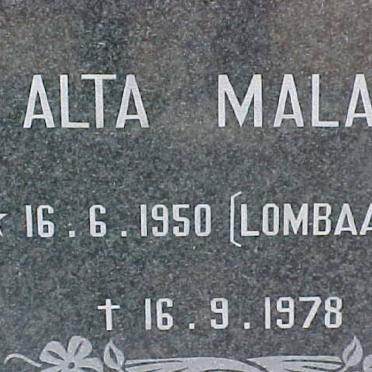 MALAN Alta nee LOMBAARD 1950-1978