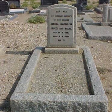 KRUGEL Jacoba Magdalena nee MALAN 1887-1958