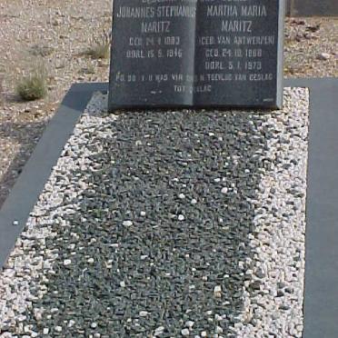 MARITZ Johannes Stephanus 1883-1945 &amp; Martha Maria VAN ANTWERPEN 1888-1973