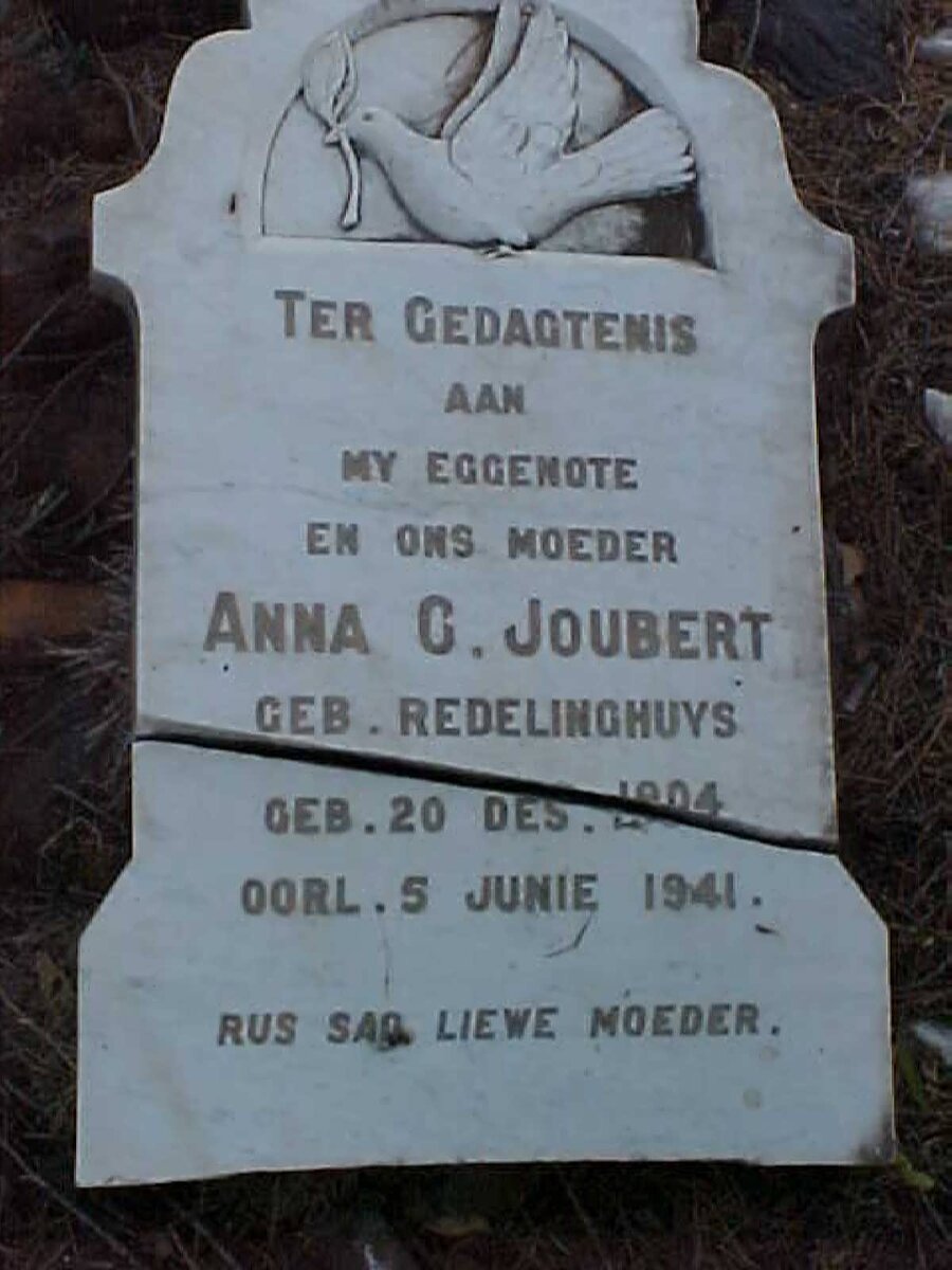 JOUBERT Anna C. nee REDELINGHUYS 1904-1941