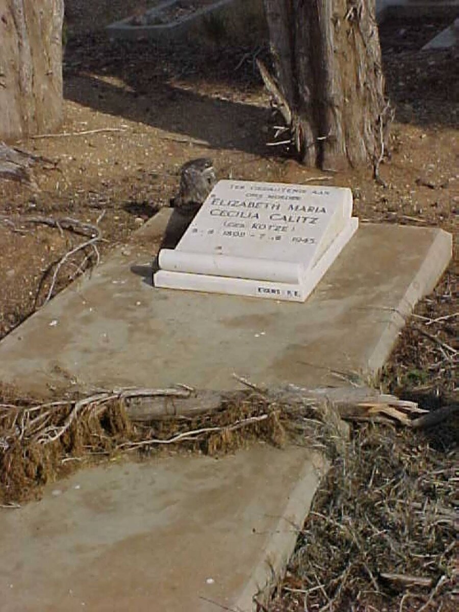 CALITZ Elizabeth Maria Cecilia nee KOTZE 1892-1945