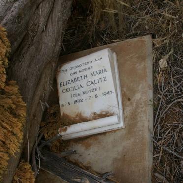 CALITZ Elizabeth Maria Cecilia nee KOTZE 1892-1945