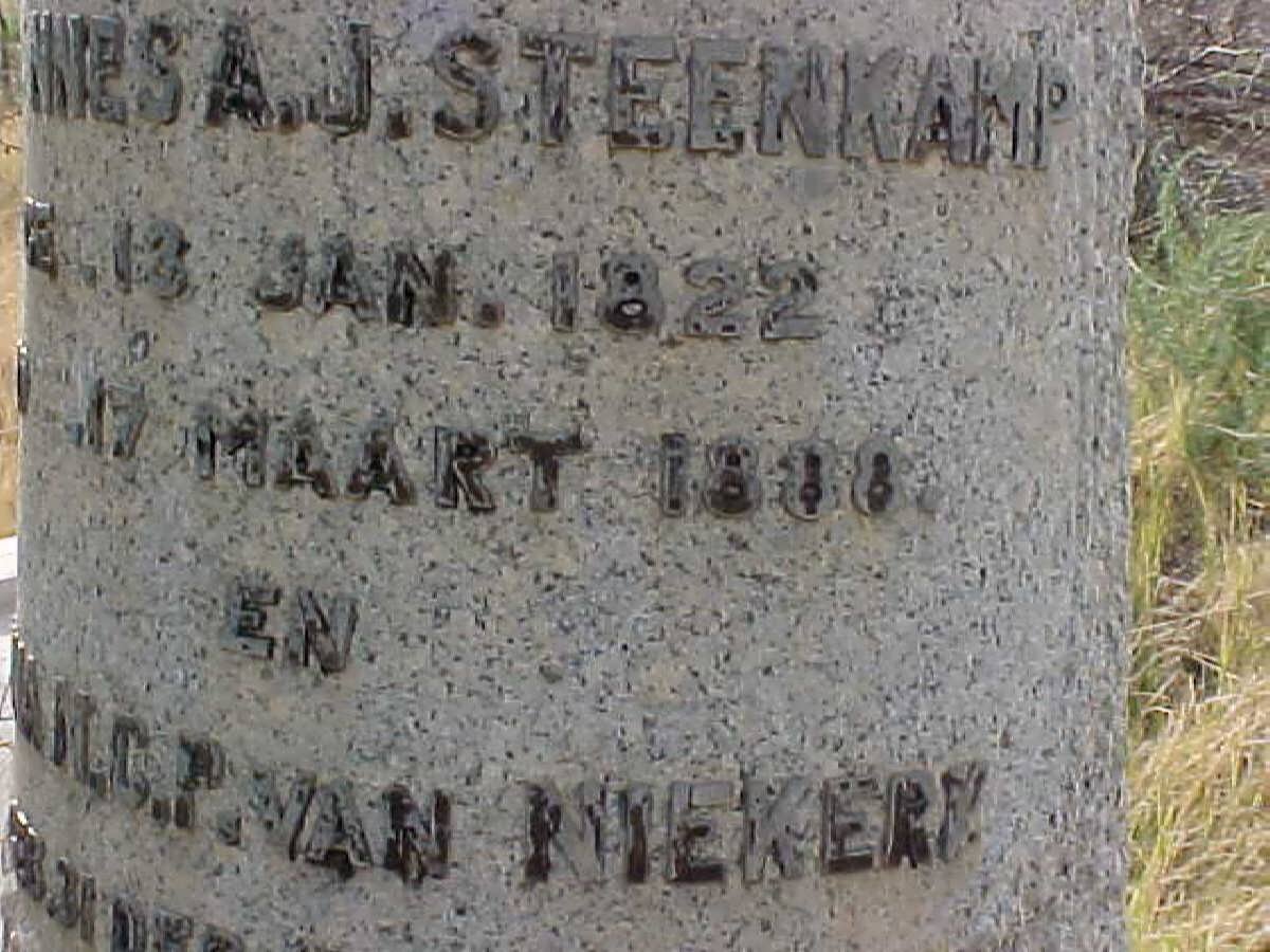 STEENKAMP Johannes A.J. 1822-1888 &amp; Anna M.C.P. VAN NIEKERK 1848-