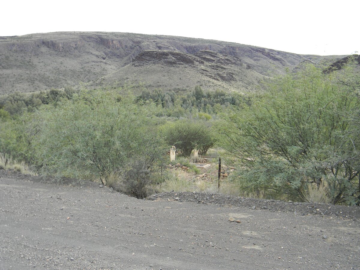 1. Overview on cemetery from the road