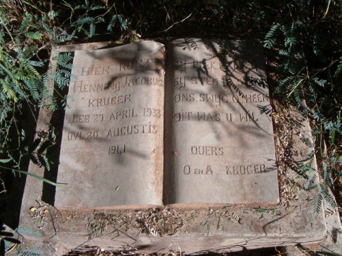 KRUGER Henning Jacobus 1933-1941