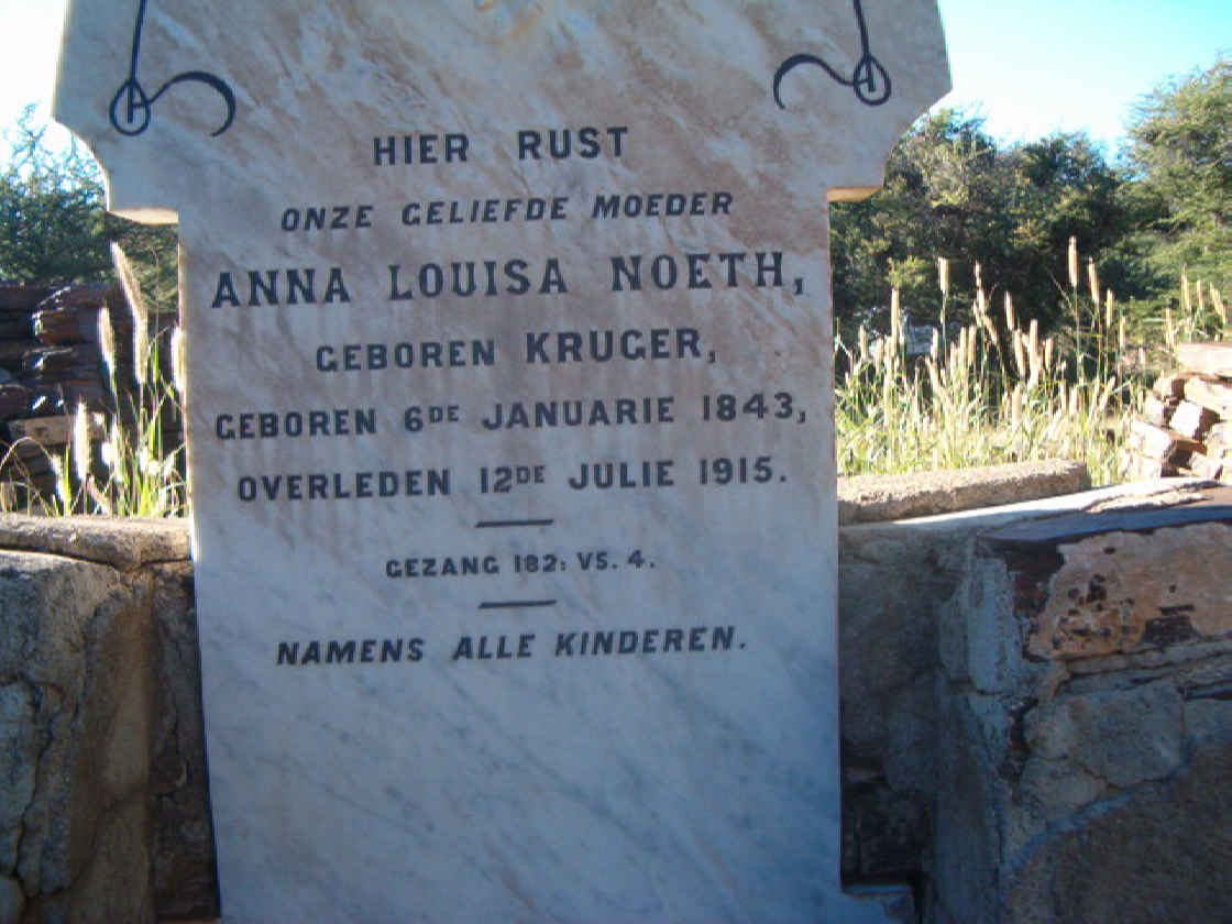 NOETH Anna Louisa nee KRUGER 1843-1915