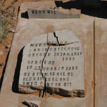 HOUGH Marthinus Christoffel 1935-1935