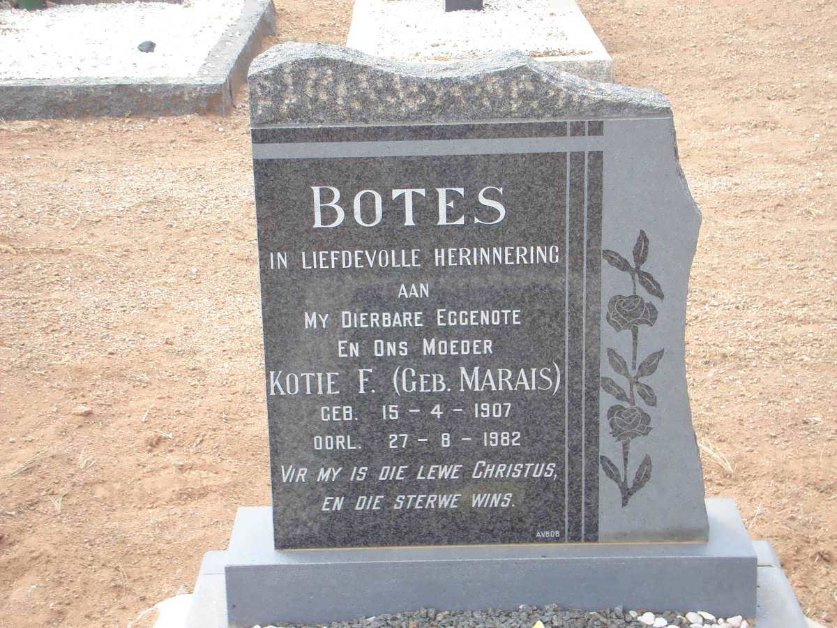BOTES Kotie F. nee MARAIS 1907-1982