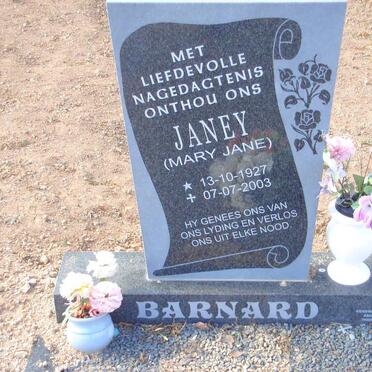 BARNARD Mary Jane 1927-2003