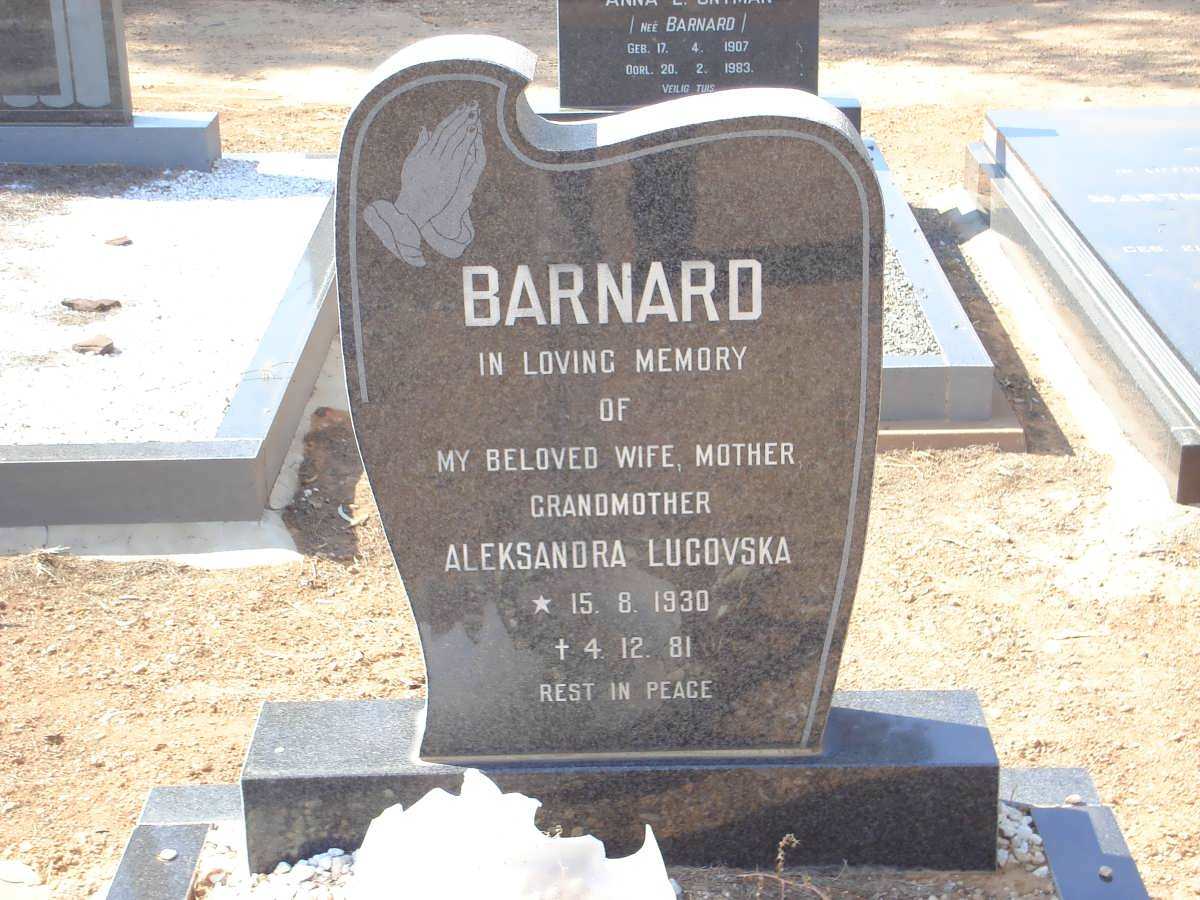 BARNARD Aleksandra Lugovska 1930-1981