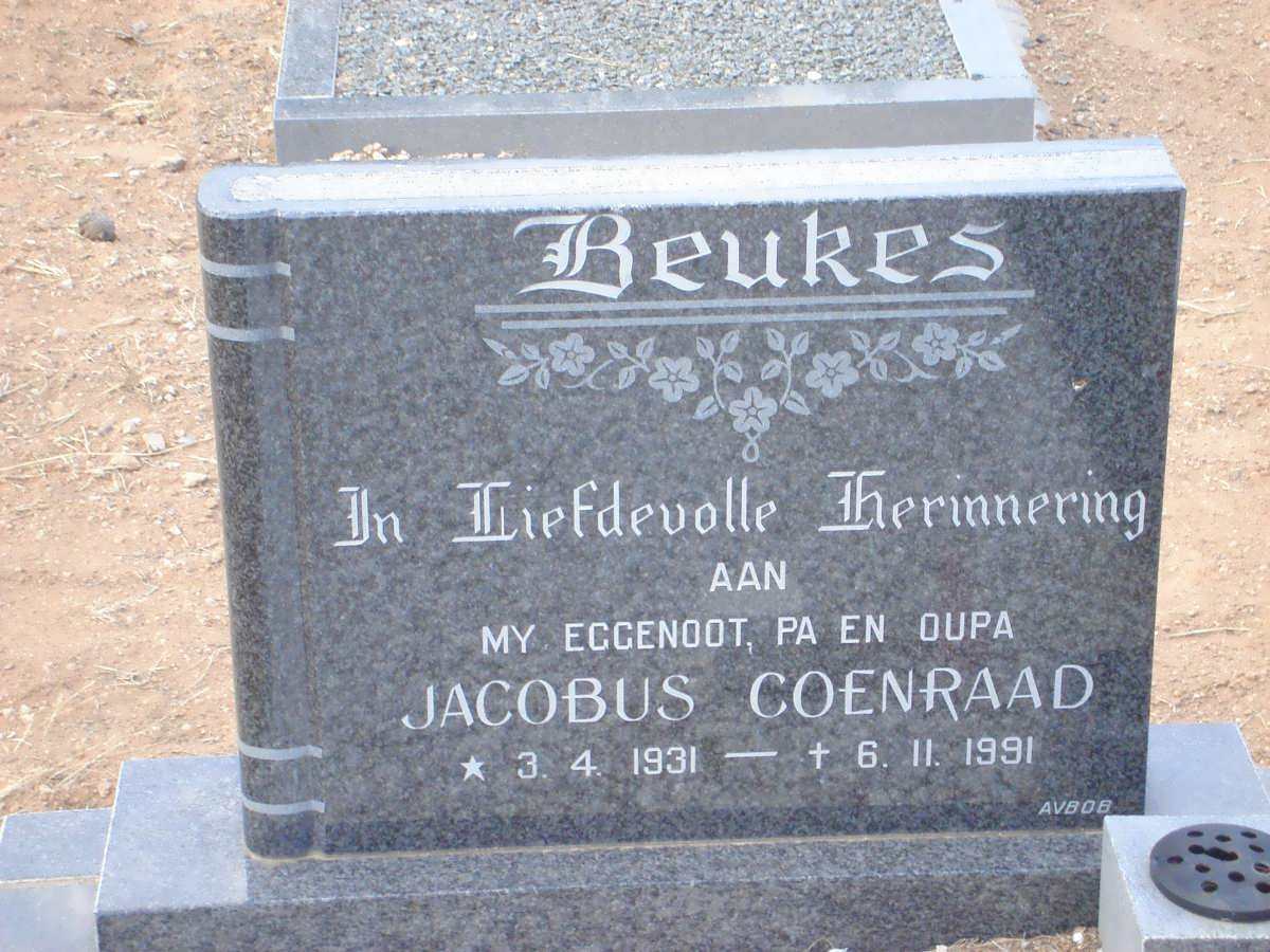 BEUKES Jacobus Coenraad 1931-1991