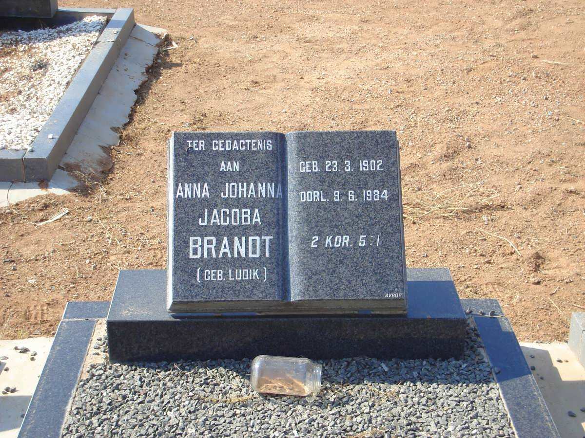 BRANDT Anna Johanna nee LUDIK 1902-1984