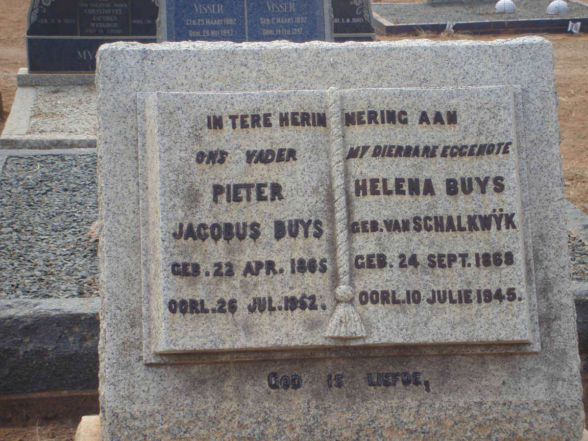 BUYS Pieter Jacobus 1865-1952 &amp; Helena VAN SCHALKWYK 1868-1945