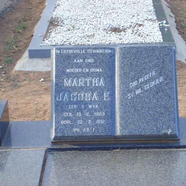 BEUKES Martha Jacoba E. nee VAN WYK 1923-1992