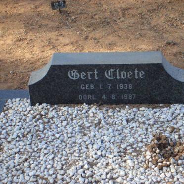 CLOETE Gert 1938-1987