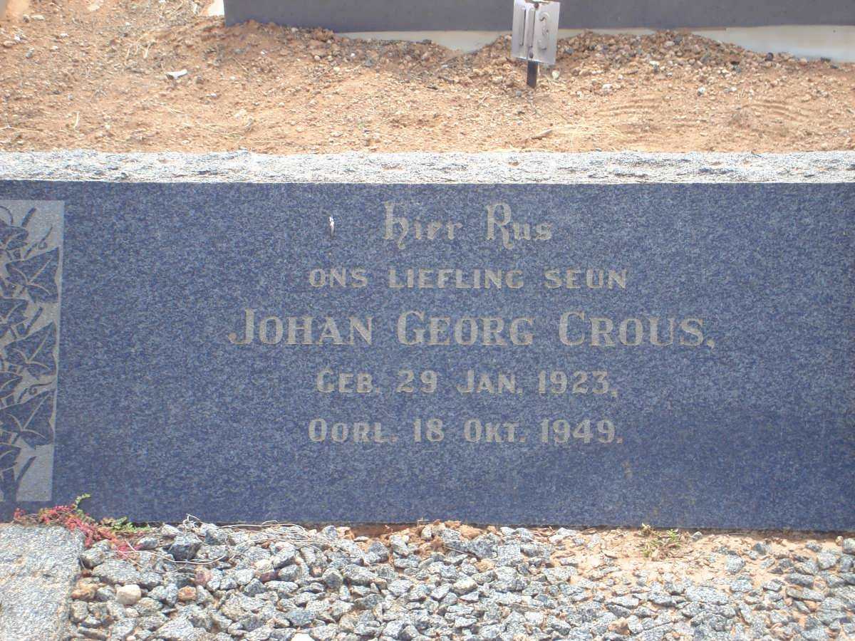 CROUS Johan Georg 1923-1949