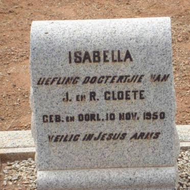 CLOETE Isabella 1950-1950