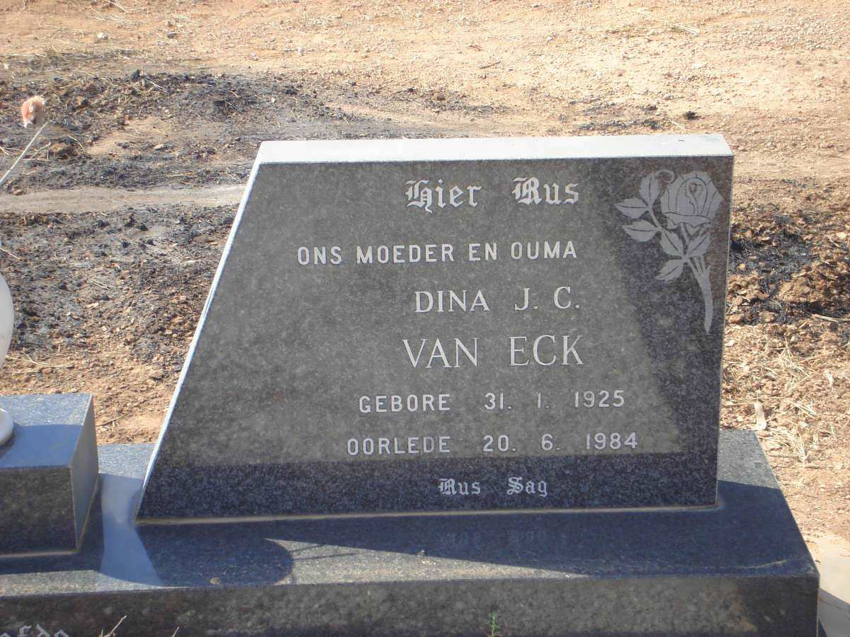 ECK Dina J.C., van 1925-1984