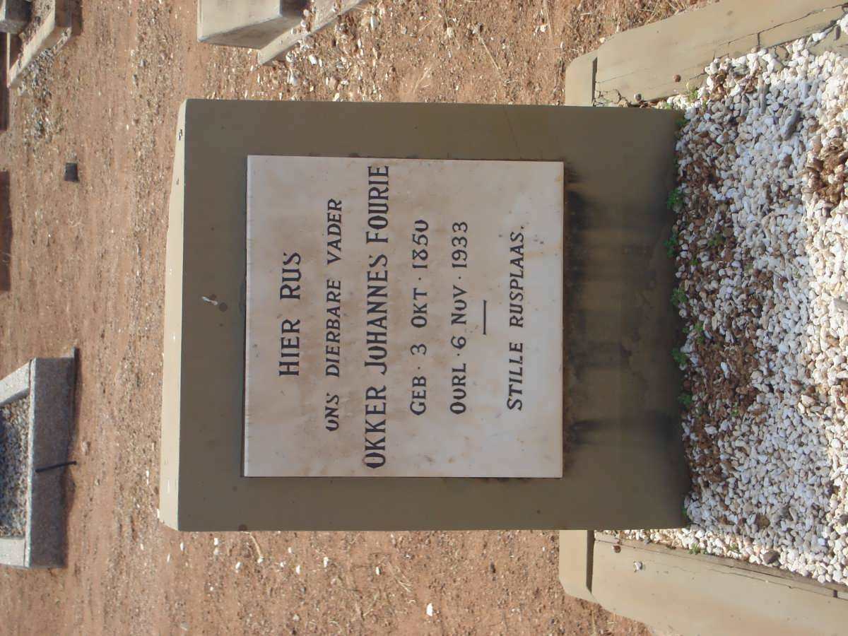 FOURIE Okker Johannes 1850-1933