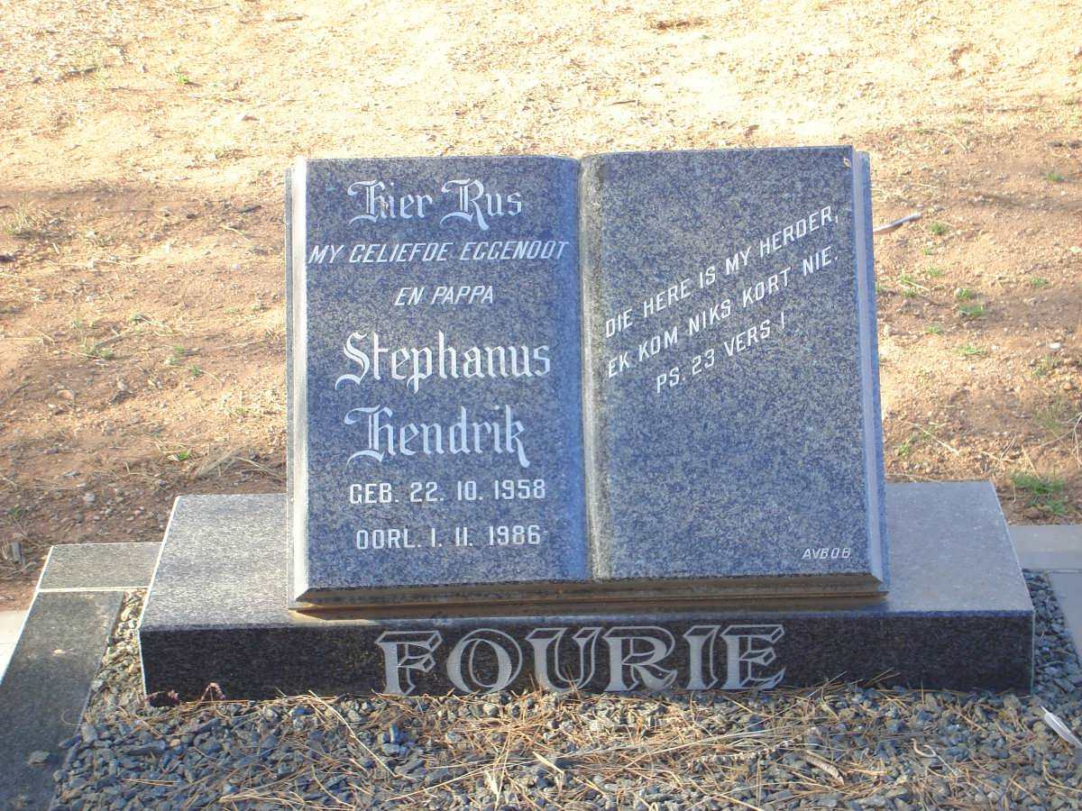 FOURIE Stephanus Hendrik 1958-1986