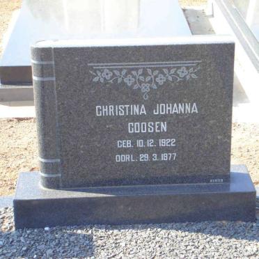 GOOSEN Christina Johanna 1922-1977