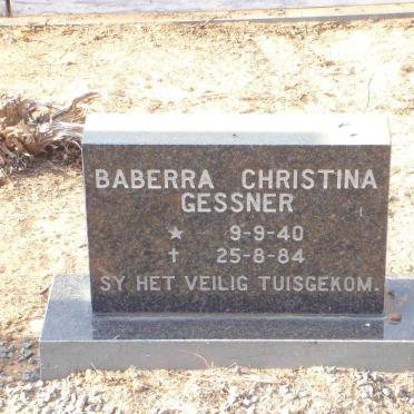 GESSNER Baberra Christina 1940-1984