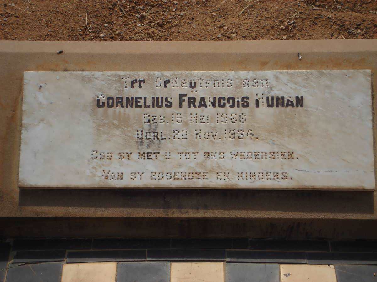 HUMAN Cornelius Francois 1856-1934