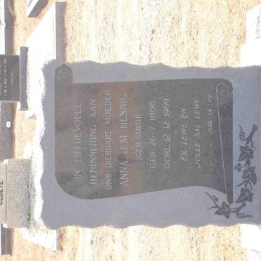 HENNIG Anna J.M. nee SMITH 1888-1969