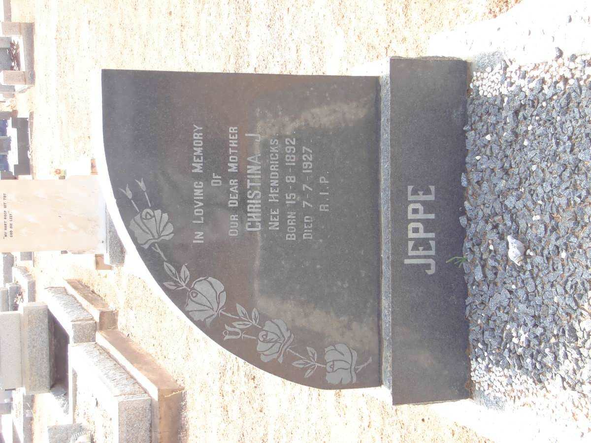 JEPPE Christina J. nee HENDRICKS 1892-1927