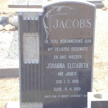 JACOBS Johanna Elizabeth nee JOOSTE 1890-1969