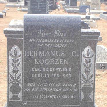 KOORZEN Hermanus C. 1910-1953