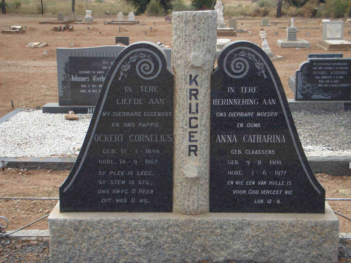KRUGER Ockert Cornelius 1896-1967 &amp; Anna Catharina CLAASSENS 1908-1977