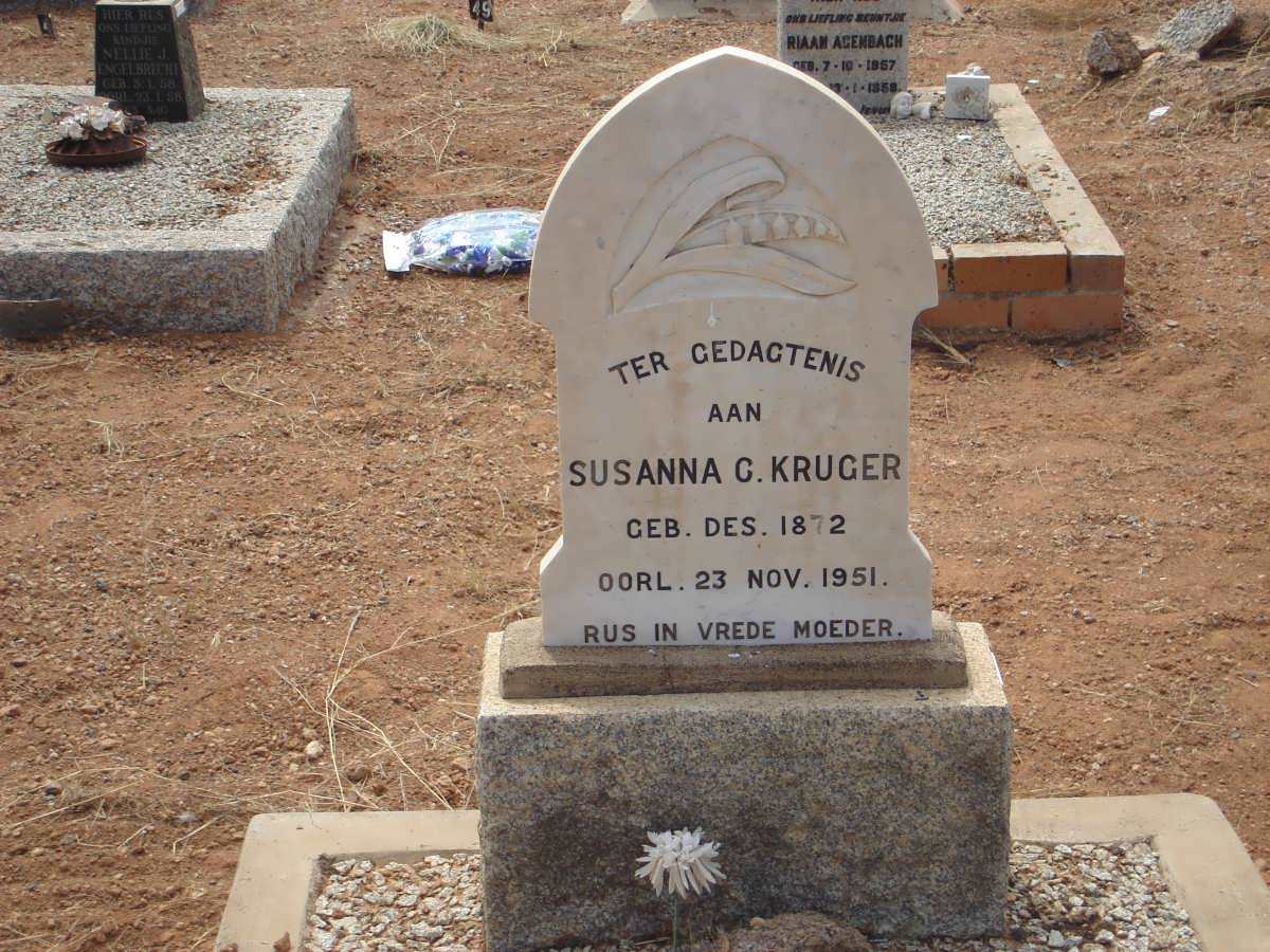 KRUGER Susanna C. 1872-1951