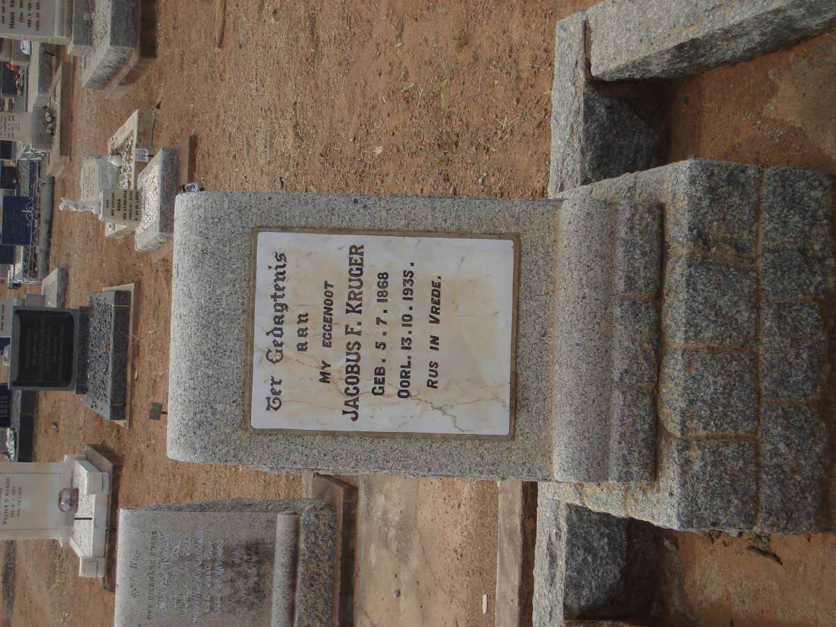 KRUGER Jacobus F. Kruger 1868-1935