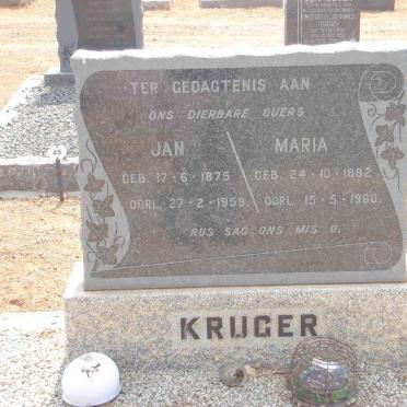 KRUGER Jan 1875-1959 &amp; Maria 1882-1960