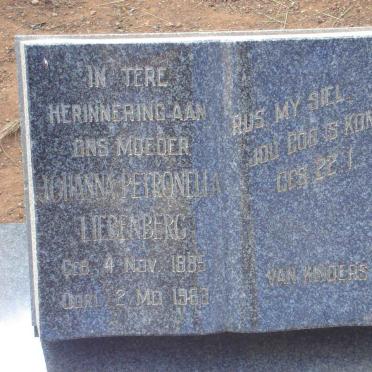 LIEBENBERG Johanna Petronella 1885-1963