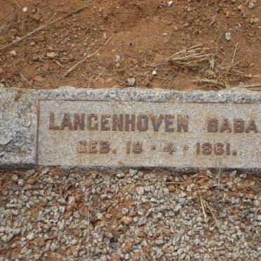 LANGENHOVEN Baba 1961-1961
