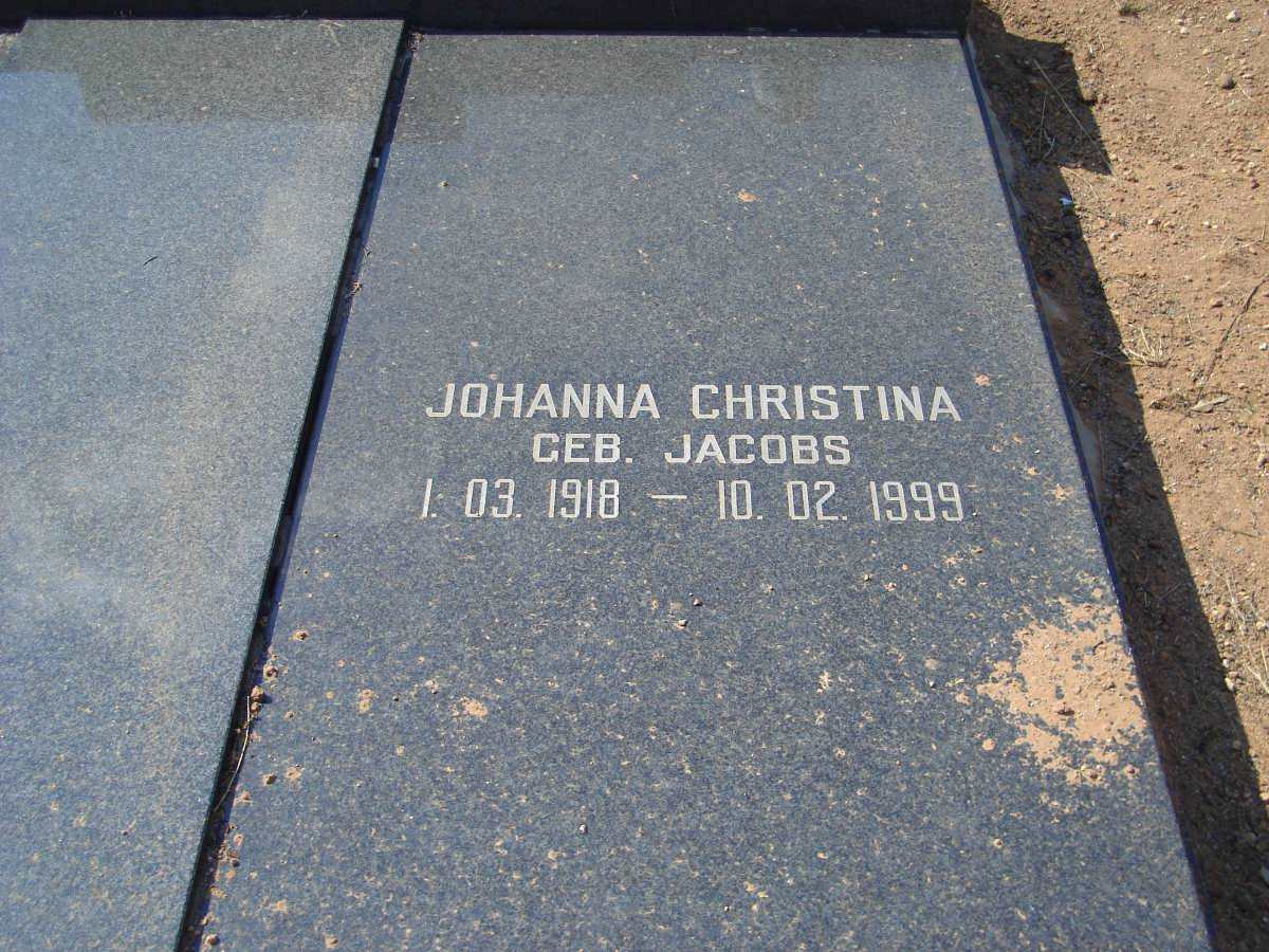 LATSKY Johanna Christina nee JACOBS 1918-1999