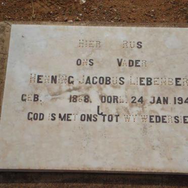 LIEBENBURG Henning Jacobus 1868-1947