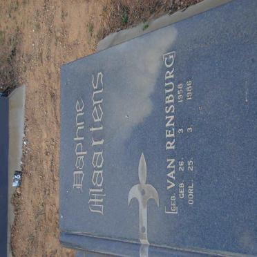 MAARTENS Daphne nee VAN RENSBURG 1958-1986
