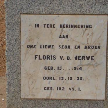 MERWE Floris, v.d. 1914-1935