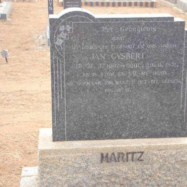 MARITZ Jan Gysbert 1907-1951