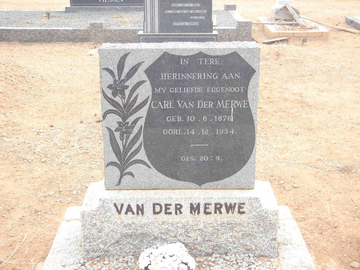 MERWE Carl, van der 1876-1954