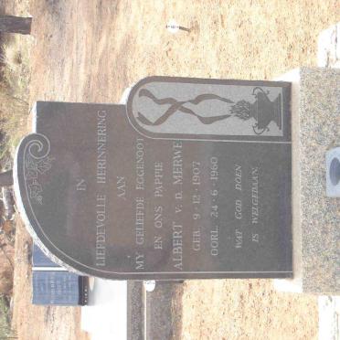 MERWE Albert, v.d. 1907-1960