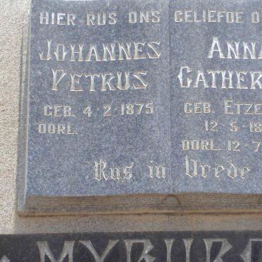 MYBURGH Johannes Petrus 1875- &amp; Anna Catherina ETZEBETH 1899-1958