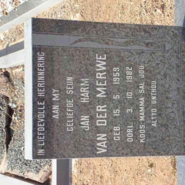 MERWE Jan Harm, van der 1959-1982