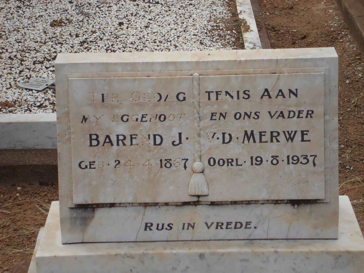 MERWE Barend J. v.d.,1867-1937